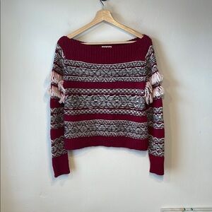 Love Shack Fancy Alpaca fringe sweater